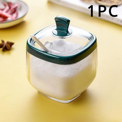 TEMU 1pc Salt Msg Seasoning Box Seasoning Jar Seasoning Container Household Seasoning Supplies Household Salt Jar