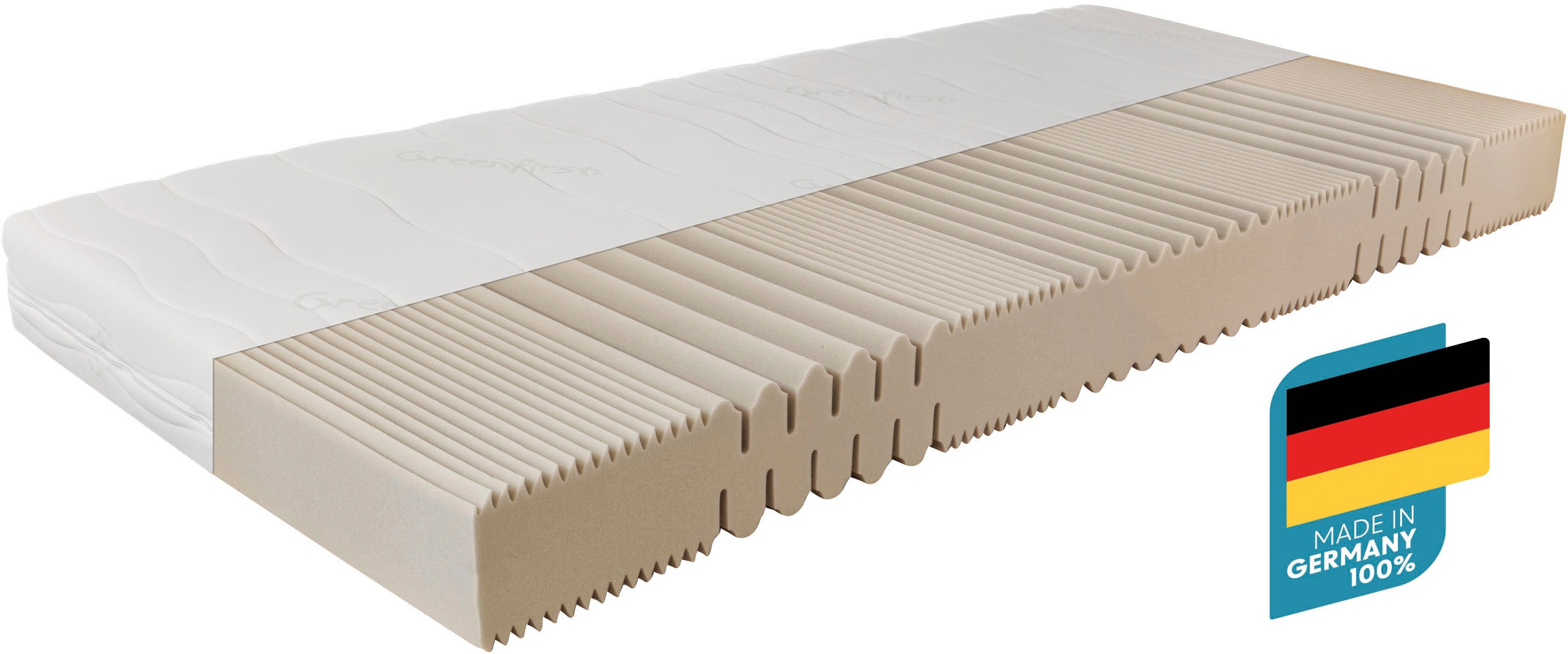 Komfortschaummatratze BECO "Matratze Active Greenfirst, Matratze in diversen Größen erhältlich", weiß, B:100cm H:18cm L:200cm, Bezug: 100% Polyester. Steppfüllung: 100% Polyester, Matratzen, Matratze in 90x200 cm und weiteren Größen, punktelastische...