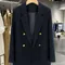 Blazer di lusso di fascia alta da donna giacca primavera autunno abito da donna da ufficio cappotto a maniche lunghe abbigliamento donna blu scuro nuovo