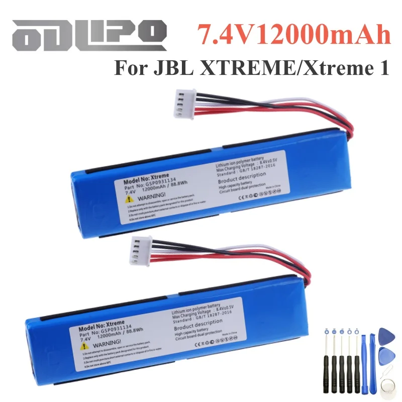 7,4 V 5000/12000mAh Batterie gsp0931134 Lautsprecher batterie für jbl xtreme/xtreme 1/xtreme1 drahtlose Bluetooth-Batterien Image