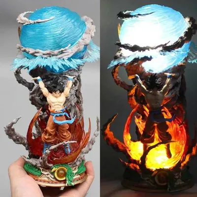 23cm Dragon Ball Anime Figure Son Goku Super Genki Bo Luminous Figures Dbz Gk Figurine Pvc Statue Model Collectible Gifts Toys