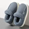 Plus Größe 48-49 Winter Solide Wrap Heels Männer Plüsch Hausschuhe Nicht-slip Warme Frauen Pelzigen Pantoffel Paar stil Hause Baumwolle Schuhe