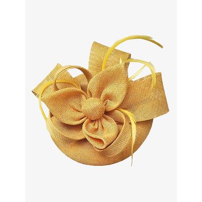 Women's Green Fascinator Hat with Bow and Feather Accents – Elegant Headpiece for Weddings, Tea Parties, and Special Occasions