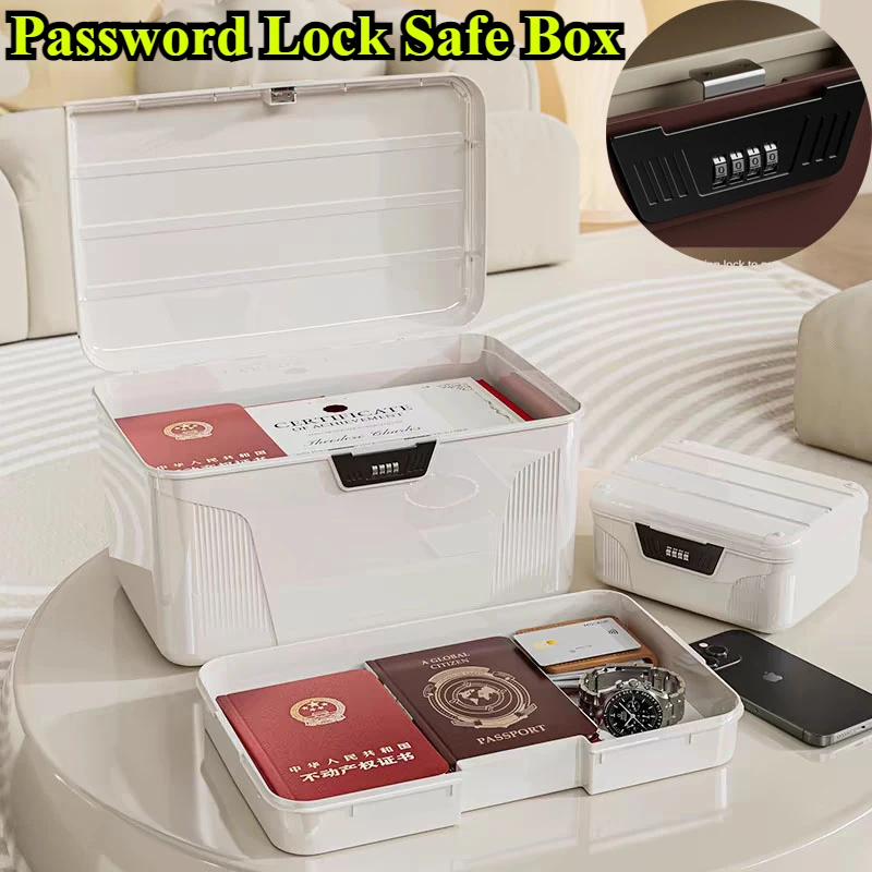 Passwort Lock Safe Tragbare Geld Safe Sicherheit Box Haushalt Schmuck Privatsphäre Sicherheit Lagerung Organizer Fall Hause Lagerung