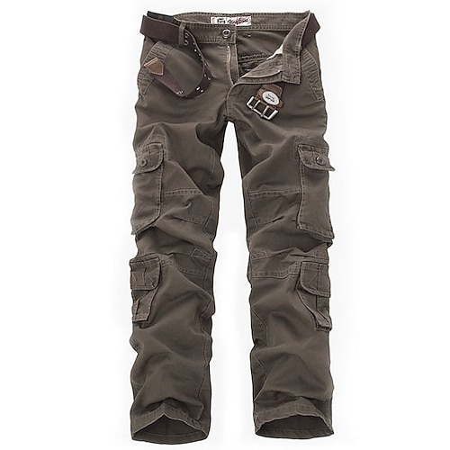 Herren Cargohosen Wanderhosen Arbeitshosen Tarnung Sommer Frühling Winter Außen Ripstop Multi-Pocket Weich Verschleißfestigkeit Hosen Unterteile Schwarz Armeegrün Baumwolle Arbeit Jagd Angeln 28 29 Image