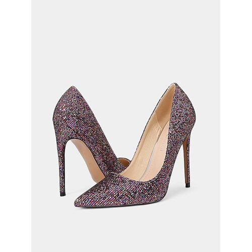 Sexy rote Glitzer-Stilettos für Damen – elegante Pumps mit spitzer Spitze für Partys, Hochzeiten und besondere Anlässe Image