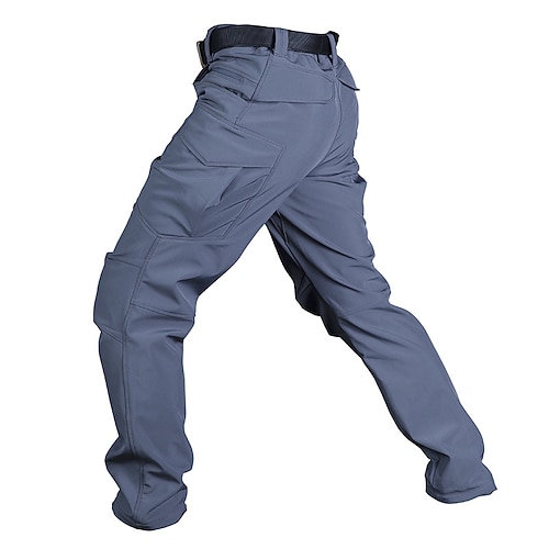 Herren-Cabrio-Wanderhose Schnelltrocknende, leichte, abnehmbare, atmungsaktive Cargohose für Outdoor, Angeln, Safari (grau, l) Image