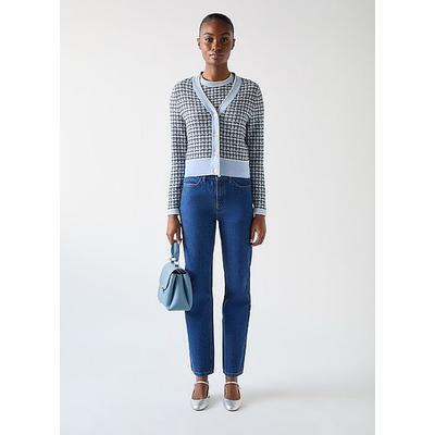 Honey Cotton Blend Blue Cardigan, Blue
