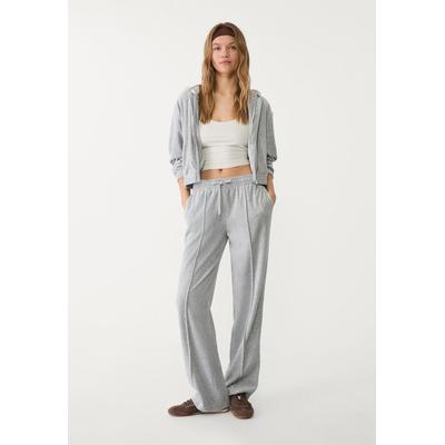 Stradivarius Velvet joggers Grey melange M