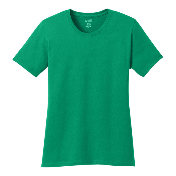 Port & Company LPC54 Women's Customizable Kelly Green Short Sleeve T-Shirt - Cotton - 2X