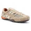 Slip-On Sneaker GEOX "UOMO SNAKE", Herren, Gr. 45, beige (beige, orange), Veloursleder, Textil, sportlich, Schuhe, Freizeitschuh, Slipper mit Geox Spezial Membran