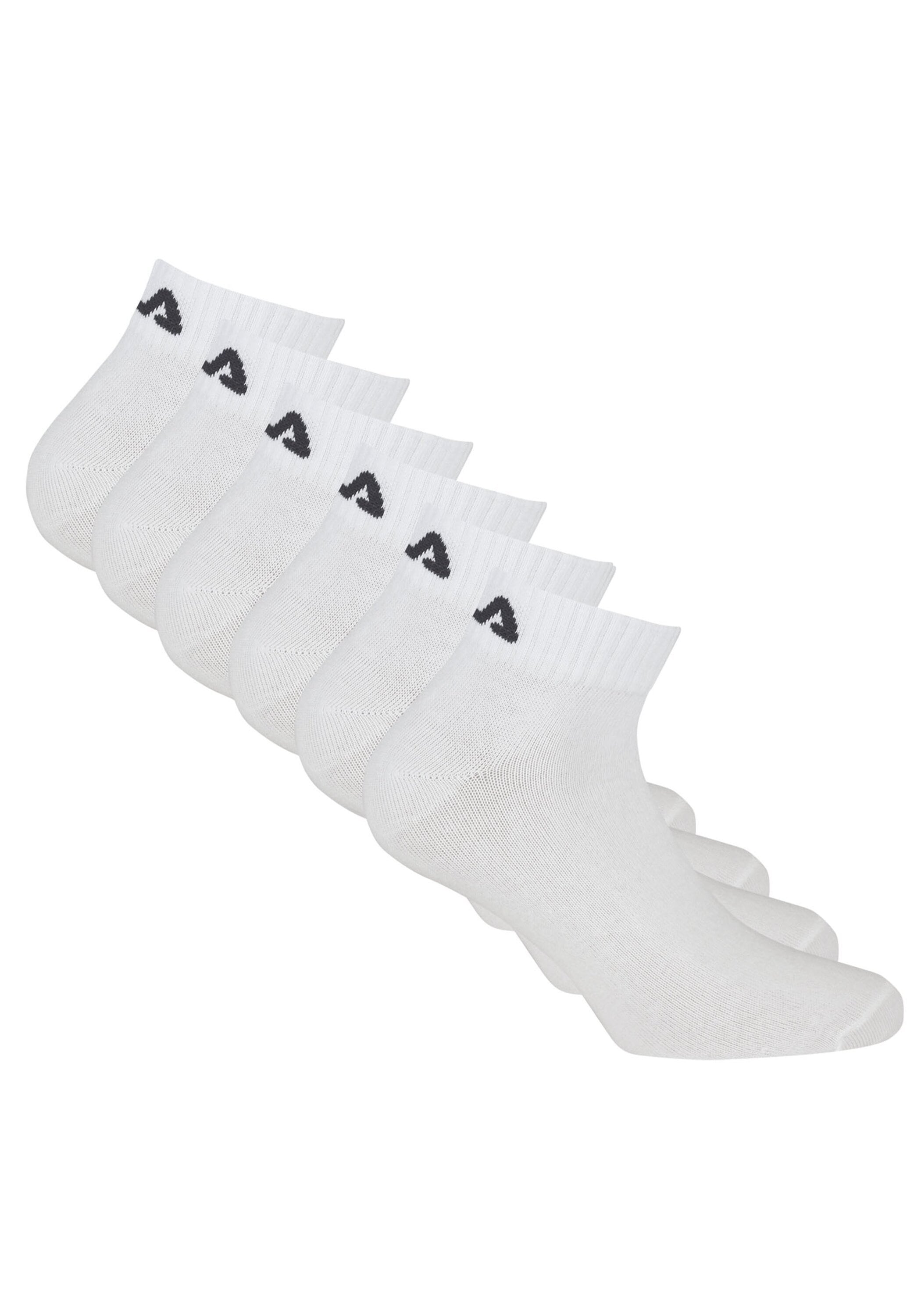 Kurzsocken FILA "Socken 6er Pack", Herren, Gr. 43-46, weiß, Obermaterial: 75% Baumwolle CO. 23% Polyester PES. 2% Elasthan EL., Socken