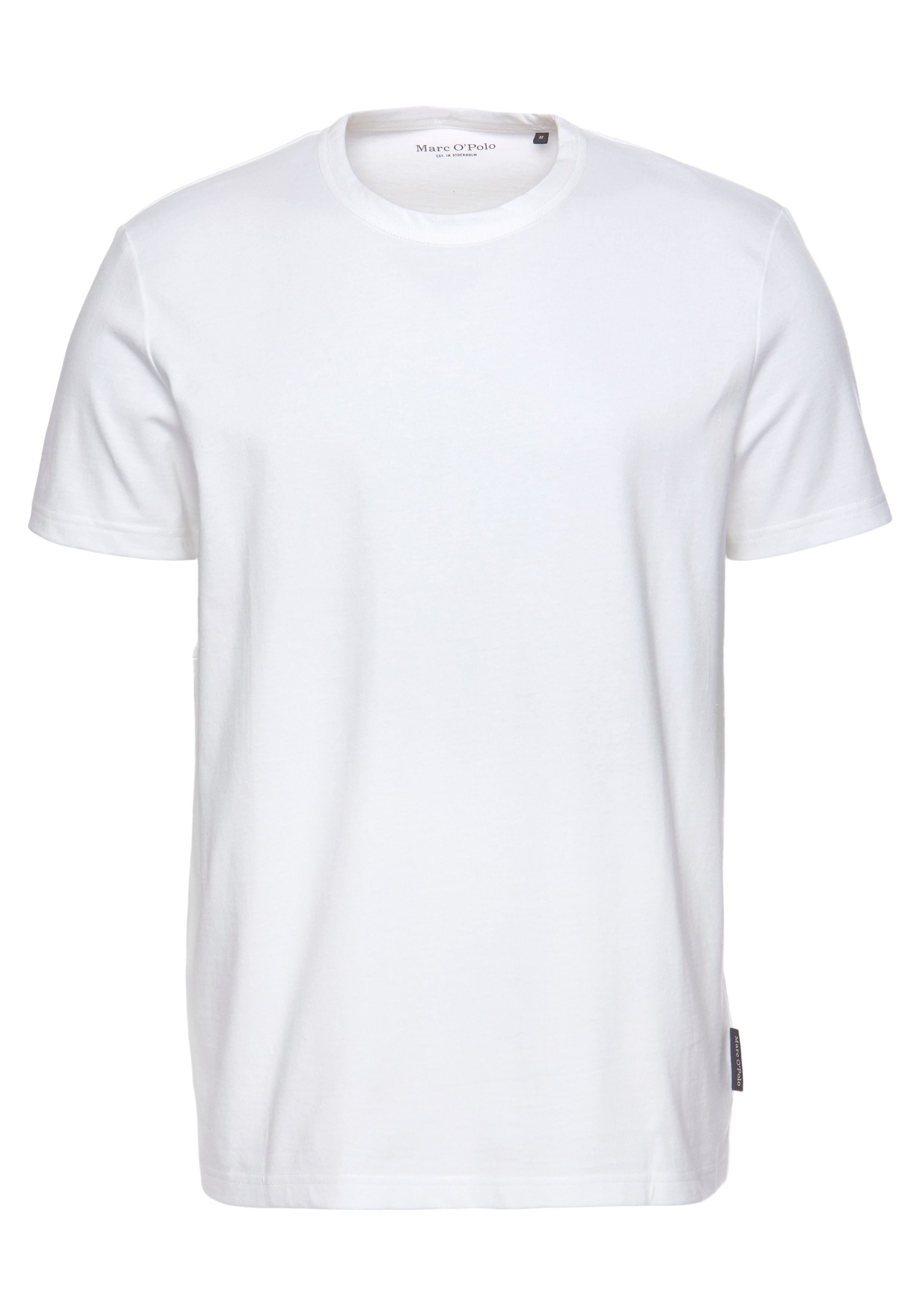 T-Shirt MARC O'POLO, Herren, Gr. M (50), weiß, Jersey, Obermaterial: 100% Baumwolle, normal, Rundhals, Shirts, Rundhals-T-Shirt Regular aus hochwertiger Baumwolle Image