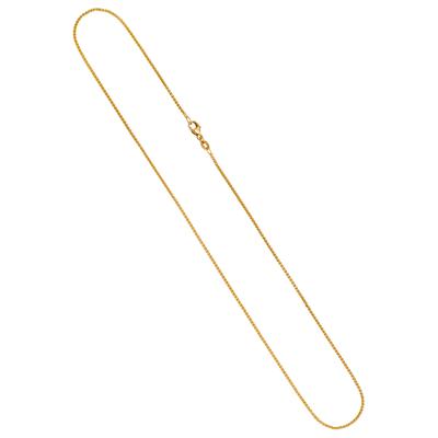 Kette ohne Anhänger JOBO "Zopfkette", gelb (gelbgold 750), Halsketten, Damen, Gelbgold 750, L: 45cm, 750 Gold 1,3 mm 45 