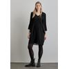 Blusenkleid STREET ONE, Damen, Gr. 38, EURO-Größen, schwarz, Stoff, Obermaterial: 100% Polyester; Unterkleid: 100% Viskose, unifarben, casual, normal knielang, V-Ausschnitt, Langarm Bündchen, Kleider, soft und trageangenehm