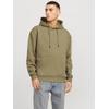 Kapuzensweatshirt JACK & JONES "JJEBRADLEY SWEAT HOOD NOOS", Herren, Gr. M, braun (coriander), angeraute Sweatware, Obermaterial: 61% Polyester, 39% Baumwolle, unifarben, modisch, loose fit taillenbedeckt, ohne Ausschnitt, Langarm Rippbündchen,...