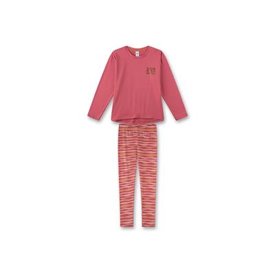 Schlafanzug SANETTA "Pyjama", Kinder, Gr. 176, pink (rosa, orange), Obermaterial: 100% Baumwolle CO., Homewear-Sets