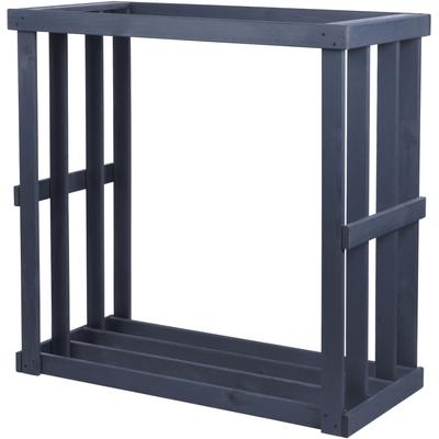 Kaminholzregal WESTMANN "Harald", grau (anthrazit), B:108cm H:106cm T:52cm, Holz, Kaminholzlager, anthrazit, BxTxH: 108x52x106cm Image