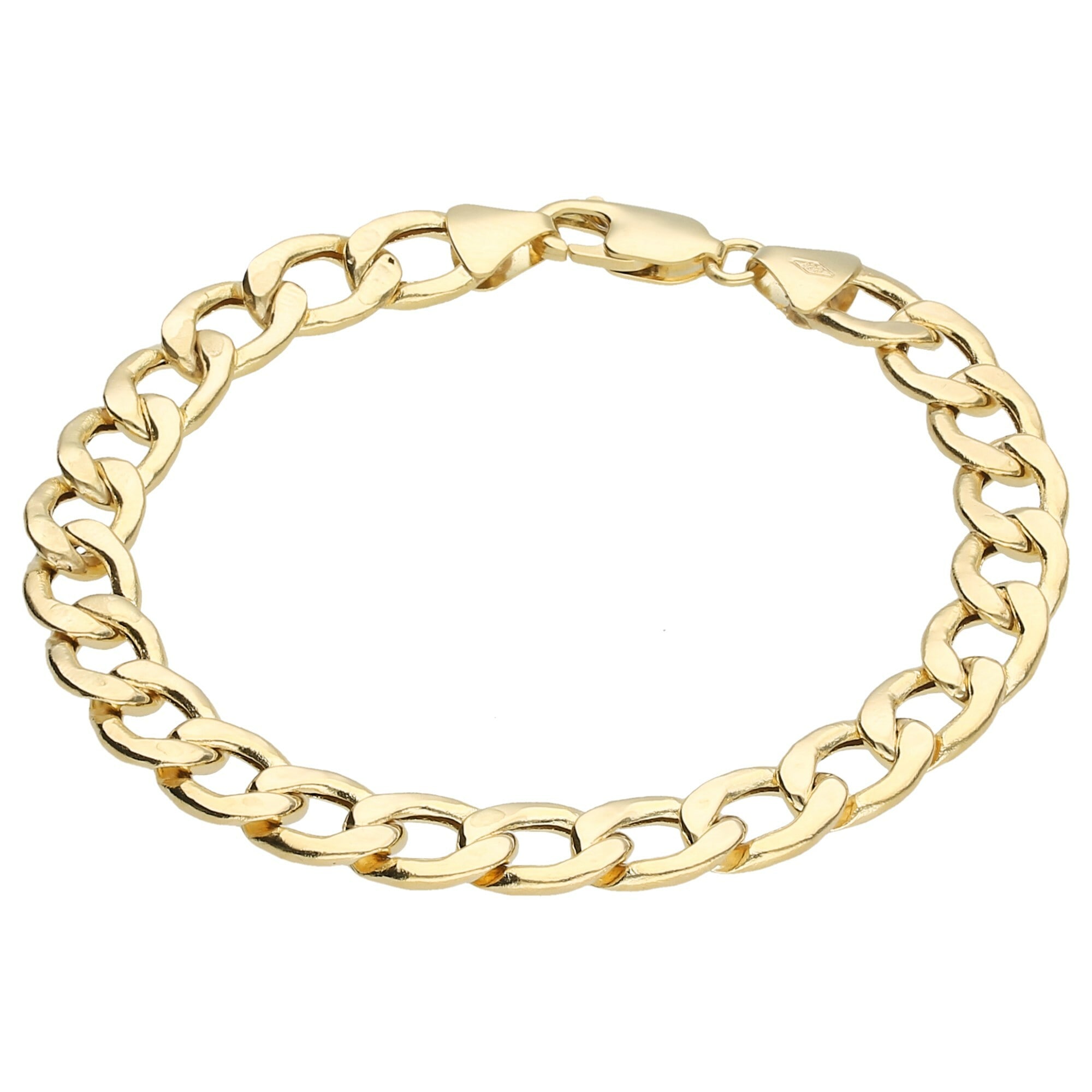 Panzerarmband LUIGI MERANO "glanz, Gold 333" Gr. 19, gold, Armbänder, 19cm, Gelbgold 333 Image