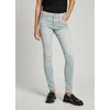 Skinny-fit-Jeans PEPE JEANS "SKINNY JEANS LW", Damen, Gr. 32, Länge 30, grau (bleach grau powerflex), Denim/Jeans, Obermaterial: 73% Baumwolle, 25% Polyester, 2% Elasthan, casual, skinny fit, Jeans, in verschiedenen Waschungen