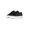Sneaker CALVIN KLEIN JEANS "BOLD VULC FLATF LOW LTH IN", Damen, Gr. 42, schwarz-weiß (schwarz, weiß), Leder, unifarben, sportlich, Schuhe, Halbschuh, Schnürschuh, Freizeitschuh mit CK-Logo an der Ferse