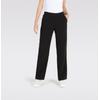 Bootcuthose MAC "CHIARA", Damen, Gr. 38, Länge 32, schwarz (schwarz 0231l), Flanell, Obermaterial: 100% Polyester, casual, bootcut fit lang, Hosen, Bootcut-Form in figurbetonter Form
