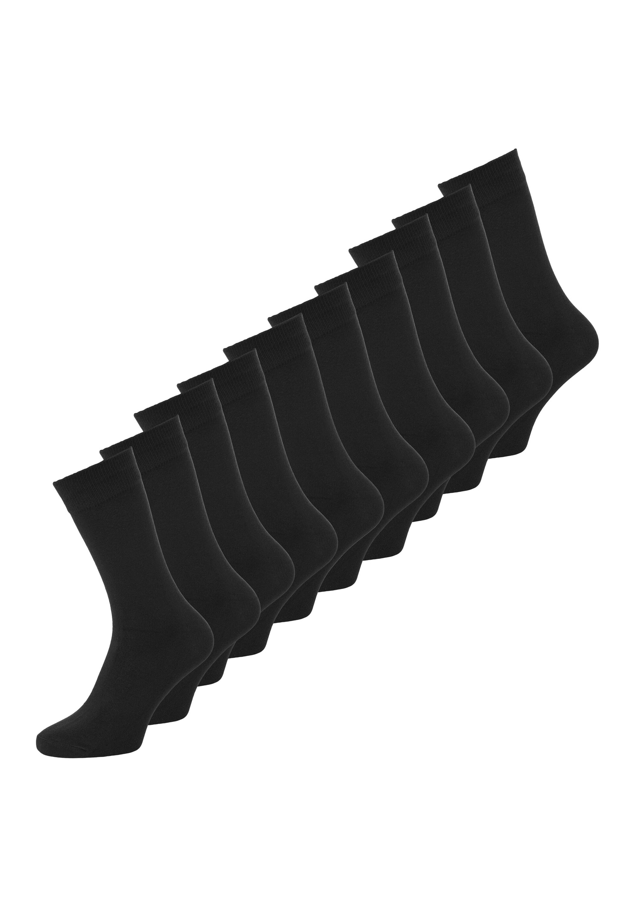 Kurzsocken JACK & JONES "Socken JACBASIC BAMBOO SOCK 5P 10er Pack", Herren, Gr. 40-46, schwarz, Obermaterial: 54% Viskose CV. 26% Polyester PES. 18% Baumwolle CO. 2% Elasthan EL., Socken