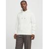 Kapuzensweatshirt JACK & JONES "JJEBRADLEY SWEAT HOOD NOOS", Herren, Gr. XL, rot (cloud dancer), angeraute Sweatware, Obermaterial: 61% Polyester, 39% Baumwolle, unifarben, modisch, loose fit taillenbedeckt, ohne Ausschnitt, Langarm Rippbündchen,...