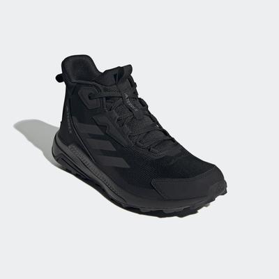 Wanderschuh ADIDAS TERREX "TERREX ANYLANDER MID", Gr. 45, schwarz (core schwarz, core schwarz, grau four), Textil, sportlich, Schuhe Image
