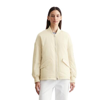 Outdoorjacke MARC O'POLO "aus Crinkle-Nylon", Damen, Gr. 36, beige (dry sand), Obermaterial: 100% Polyamid; Futter: 100% Polyester, unifarben, casual, regular fit, Langarm Rippbündchen, Jacken Image
