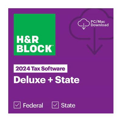 H&R Block 2024 Deluxe + State Tax Software (Download) 1316800-24