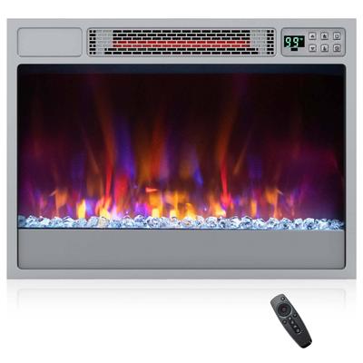 23-inch Infrared Quartz Electric Fireplace Insert with Remote Control