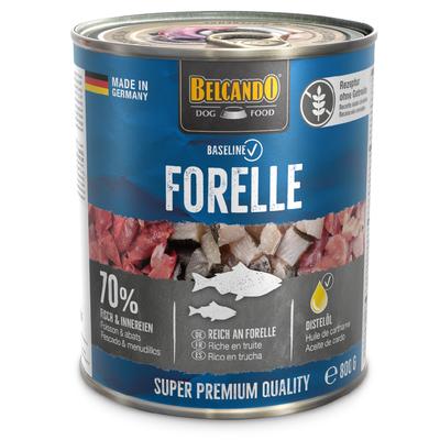 Sparpaket: 24x800g Belcando Baseline Forelle Hundefutter nass