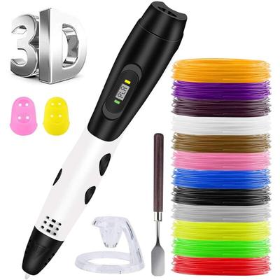 3D-Stiftset 3D-Stift + Pla-Filament, 3D-Stifte mit LCD-Display + 12 Farben 3D-Filament 1,75 mm –