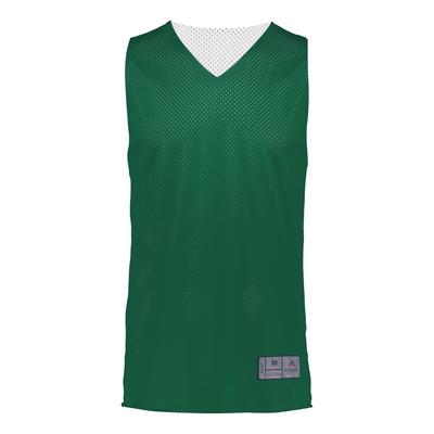 Augusta Sportswear 162 Youth Tricot Mesh Reversible 2.0 Jersey in Dark Green/White size XS | Polyester