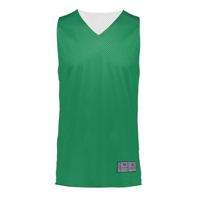 Augusta Sportswear 162 Youth Tricot Mesh Reversible 2.0 Jersey in Kelly/White size XS | Polyester
