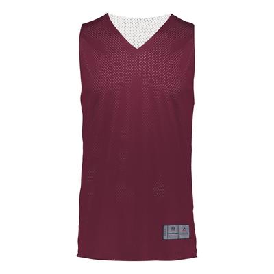 Augusta Sportswear 162 Youth Tricot Mesh Reversible 2.0 Jersey in Maroon/White size Large | Polyester