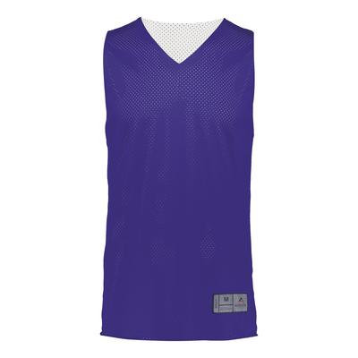 Augusta Sportswear 162 Youth Tricot Mesh Reversible 2.0 Jersey in Purple/White size Medium | Polyester
