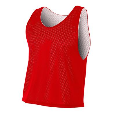 A4 NB2274 Athletic Youth Lacrosse Reversible Practice Jersey T-Shirt in Scarlet/White size XL | Polyester A4NB2274