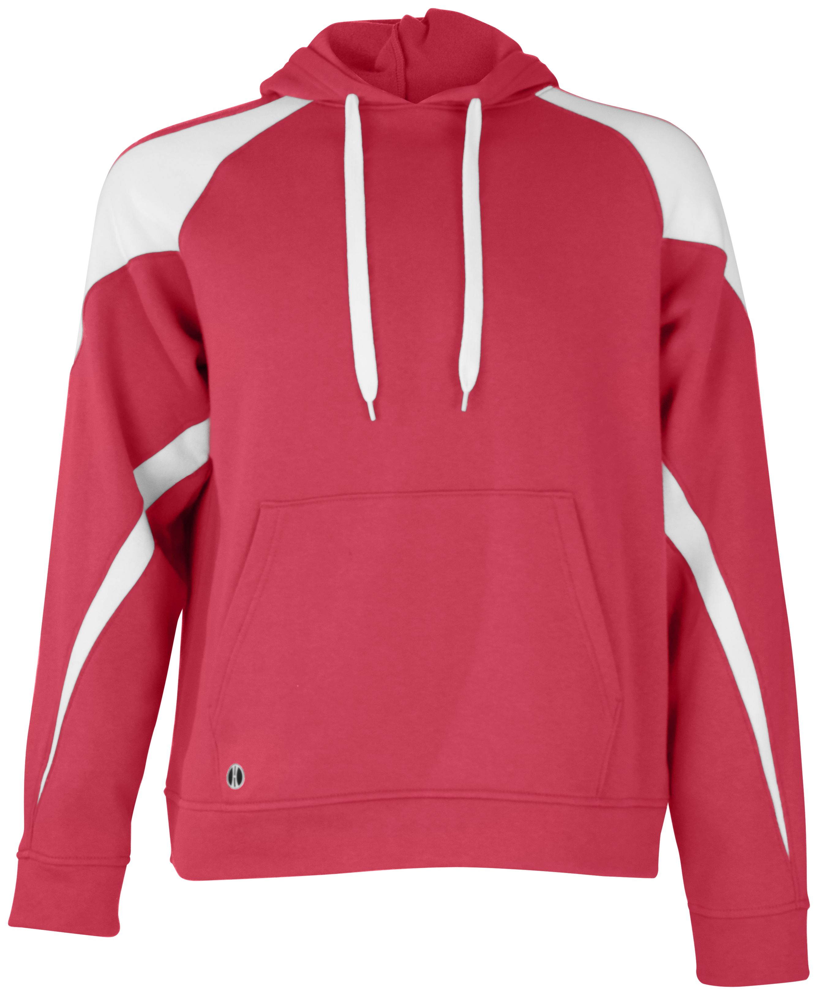Holloway 229546 Prospect Hoodie in Scarlet/White size 3XL | Cotton/Polyester Blend