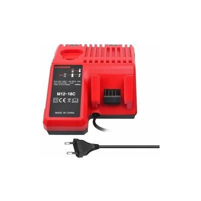 M12-18C Lithium-Ionen-Ladegerät für Milwaukee 12 V, 14,4 V und 18 V Akkus – kompatibel mit C1418C Image