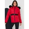 Threadbare Womens Red Belted Padded Ski Jacket - Size 16 UK | Threadbare Sale | Discount Designer Brands