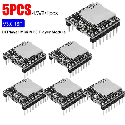 1-5PCS DFPlayer Mini MP3 Player Module V3.0 16P TF Card U Disk DF Player Module MP3 Voice Decode