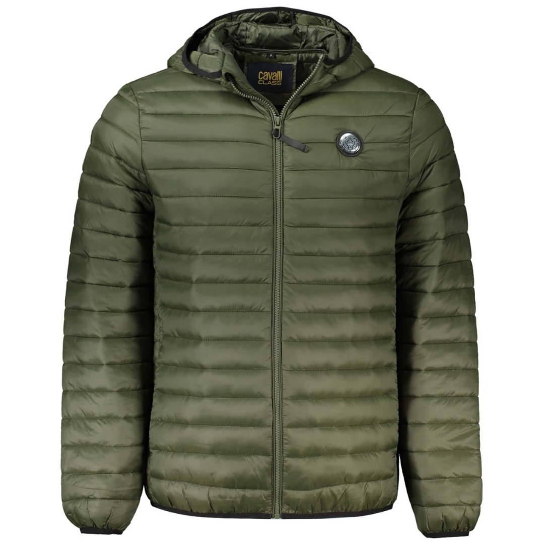 Cavalli Class Unifarbene Steppjacke in Grün