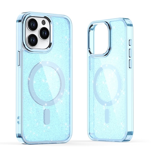 Handy Hülle Handyhüllen Für iPhone 17 Pro Max 17 Air 16 15 14 Pro Max Plus 13 12 11 Pro Max Rückseite Magnetisch Bling Glitzer glänzend Stoßfest Retro PC Silikon Image