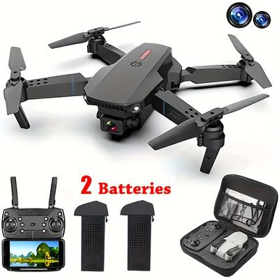 TEMU Drone With Dual Camera, 2025 Newest Foldable Drone With App Control, Fpv Live Video Rc Quadcopter With Camera For Adults Beginners +2 Batter