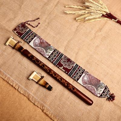 Sweet Palatial Melodies,'Leafy Wood Duduk Musical Instrument with Textile Case'