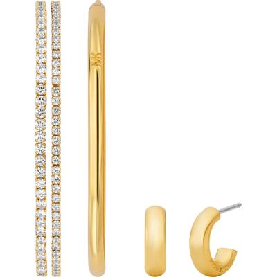 Schmuckset MICHAEL KORS "Mulitpack Geschenk Metall Premium Kors Brilliance, MKJ8451CZSET", gelb (gelbgoldfarben, silberfarben, kristallweiß, kristallweiß), Schmuck-Sets, Damen, Metall, glänzend, glitzernd, mit Zirkonia (synth.) Image