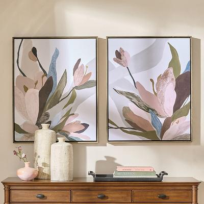 Floral Chic Framed Canvas Wall Art - Ii - Grandin Road