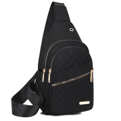 TEMU Quilted Sling Backpack, Crossbody Bag, Adjustable Shoulder Strap, Zipper Open And Close, Bag, Suitable For Travel And Everyday Use